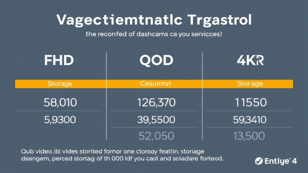 블랙박스 고해상도 녹화 시 메모리 카드 소모량을 설명하는 인포그래픽
